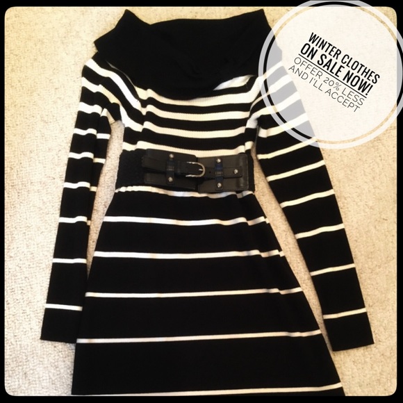 White House Black Market Dresses & Skirts - White House Black Market knit long sleeved dress